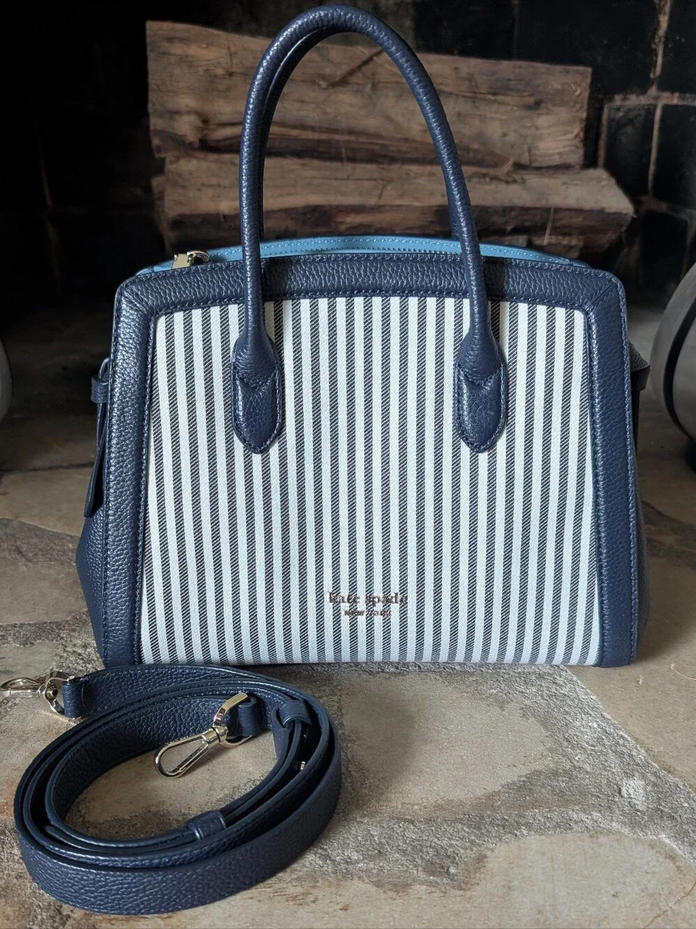 Kate Spade Medium Knot Satchel In Blazer Blue
